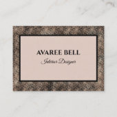 Burgundy en Black Interior Designer Visitekaartje (Voorkant)