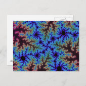 Burgundy en Blue Speckle Briefkaart (Voorkant / Achterkant)