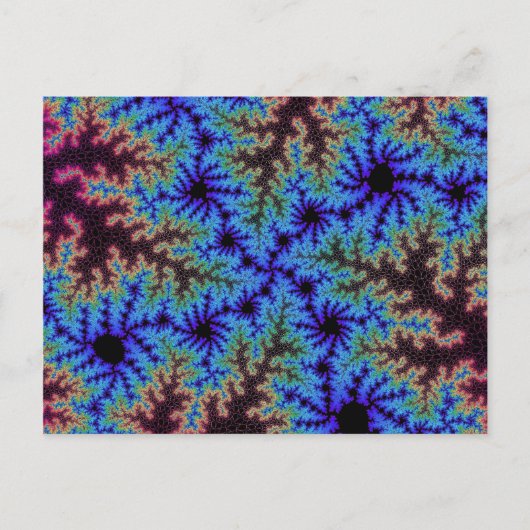 Burgundy en Blue Speckle Briefkaart (Voorkant)