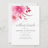 Burgundy en Blush Autumn Fall Wedding Brunch Kaart (Voorkant)