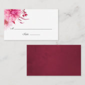 Burgundy en Blush Autumn Fall Wedding Plaatskaartje (Voorkant / Achterkant)