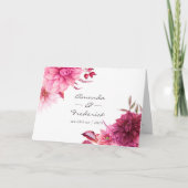 Burgundy en Blush Autumn Fall Wedding Programma (Voorkant)