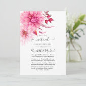 Burgundy en Blush Autumn Herfst Virtual Wedding Kaart (Staand voorkant)