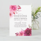 Burgundy en Blush Autumn Wedding Programma (Staand voorkant)