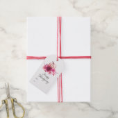 Burgundy en Blush Floral Thanksgiving Cadeaulabel (Met Touw)