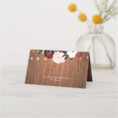 Burgundy en Blush Rustic Floral Wedding (Achterkant)