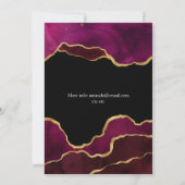 Burgundy en Gold Agate Shower per Mail Kaart (Achterkant)