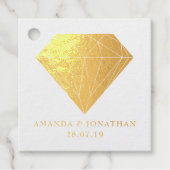 Burgundy en Gold Diamond Bedankjes Labels (Voorkant)