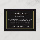 Burgundy en Gold Geode Agate Stone Visitekaartje (Achterkant)