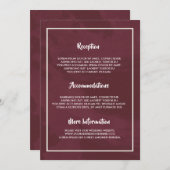 Burgundy en Gold Glitter Pocket Kaart (Voorkant / Achterkant)