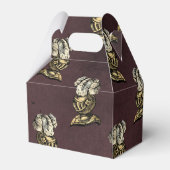 Burgundy en Gold Knight Pattern Bedankdoosjes (Achterkant)