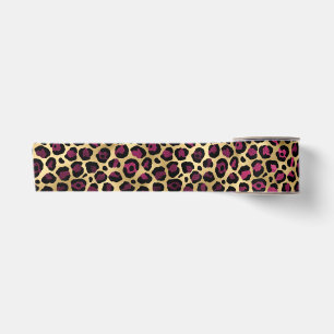 Burgundy en Goud Luipaard Serie Design 2 Lint