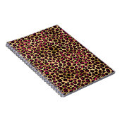 Burgundy en Goud Luipaard Serie Design 2 Notitieboek (Rechterzijde)