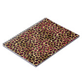 Burgundy en Goud Luipaard Serie Design 2 Notitieboek (Linkerzijde)