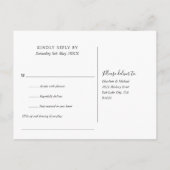 Burgundy En Gouden Hart Script Song Request RSVP Uitnodiging Briefkaart (Achterkant)