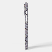 Burgundy en Gray Elegant Pattern Case-Mate iPhone Case (Achterkant / Links)