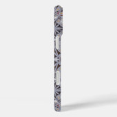 Burgundy en Gray Elegant Pattern Case-Mate iPhone Case (Achterkant / Rechts)