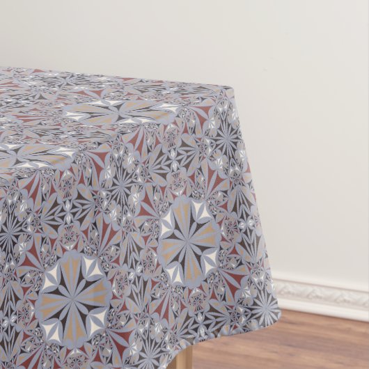 Burgundy en Gray Elegant Pattern Tafelkleed (Voorbeeld)