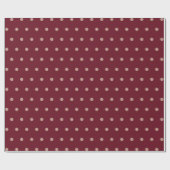 Burgundy en Roos Gold Textured Polka Dot Pattern Cadeaupapier (Vlak)