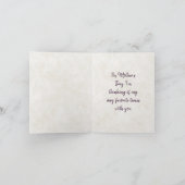 Burgundy en roze waterverf florale Moederdag Kaart (Binnen)