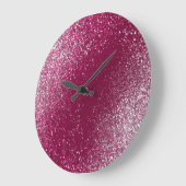 Burgundy en Silver Glitter Grote Klok (Hoek)