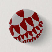 Burgundy en Silver Scales Ronde Button 3,2 Cm (Voorkant)