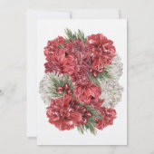 Burgundy en White Floral Wedding Kaart (Achterkant)