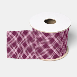 Burgundy en White Pset Grosgrain Lint