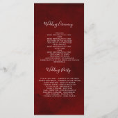 Burgundy et Dusty Blue Romantic Wedding Programmes (Dos)