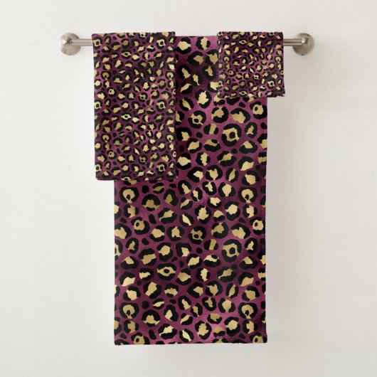 Burgundy et Gold Leopard Series Design 1 (En situation)