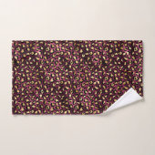 Burgundy et Gold Leopard Series Design 1 (Serviette à main)