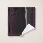 Burgundy et Olive Wavey (Gant de toilette)