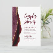 burgundy et or agneau couples douche invitation (Debout devant)