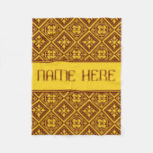 Burgundy Et Or Moderne Nom Personnalisé Couverture (Devant)