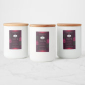 Burgundy Étiquettes Hawaii Fleurs Feuille Logo (Bouteilles)