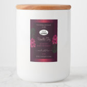 Burgundy Étiquettes Hawaii Fleurs Feuille Logo (Devant)