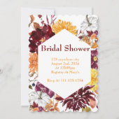 BURGUNDY FALL FOLIAGE BRIDAL DOUCHE INVITATION (Devant)