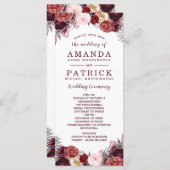 Burgundy Fall Marsala Blush Peony Programmes de ma (Devant / Derrière)