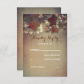 Burgundy Fall quitte Mariage Rustique Cartes RSVP (Devant / Derrière)