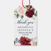 Burgundy Fête des mariées Favoriser les étiquettes (Devant)