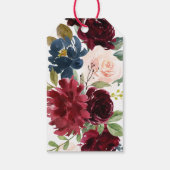 Burgundy Fête des mariées Favoriser les étiquettes (Dos)