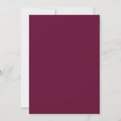 Burgundy Floral 21ste uitnodiging van de Birthday (Achterkant)