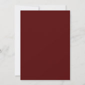 Burgundy Floral 85th Birthday Invitation Kaart (Achterkant)
