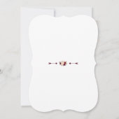 Burgundy Floral Antlers Handwriting Bridal Shower Kaart (Achterkant)