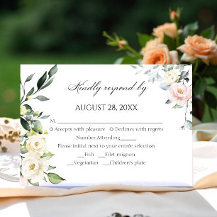 Burgundy Floral Autumn Arch Wedding Cartes RSVP
