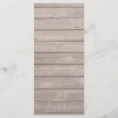 Burgundy Floral Barrel Mariage de automne Menu (Dos)