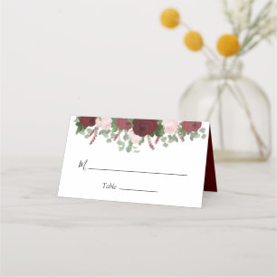 Burgundy Floral Blush Pink Roses Wedding