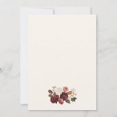 Burgundy Floral Botanical Wedding Invitation (Dos)