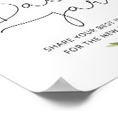 Burgundy floral date-ideeën. Datum jar bridal Poster (Hoek)