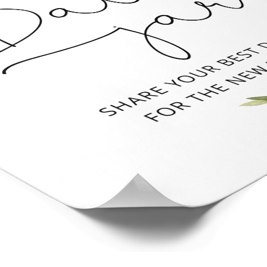 Burgundy floral date-ideeën. Datum jar bridal Poster (Hoek)